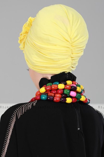 Kerstin - Gelb Baumwolle Turban - Ayse Turban
