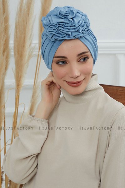 Kerstin - Sky Blue Baumwolle Turban