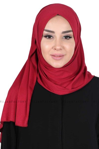 Sigrid - Bordeaux Baumwolle Hijab - Ayse Turban