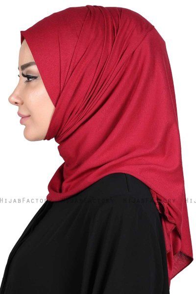 Sigrid - Bordeaux Baumwolle Hijab - Ayse Turban