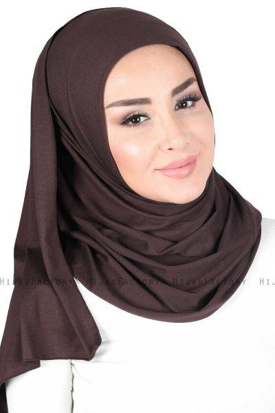 Sigrid - Braun Baumwolle Hijab - Ayse Turban