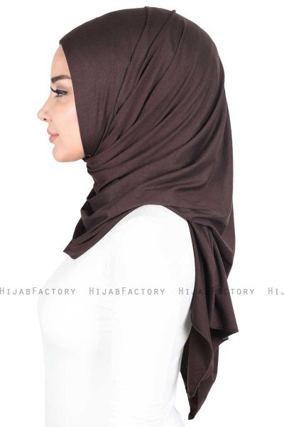 Sigrid - Braun Baumwolle Hijab - Ayse Turban