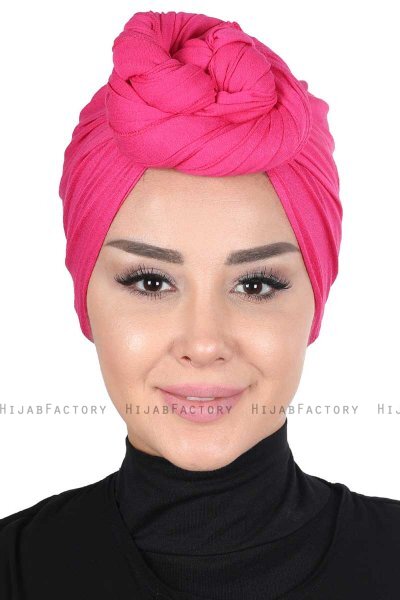 Sigrid - Fuchsie Baumwolle Hijab - Ayse Turban