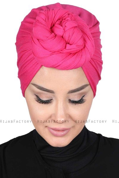 Sigrid - Fuchsie Baumwolle Hijab - Ayse Turban