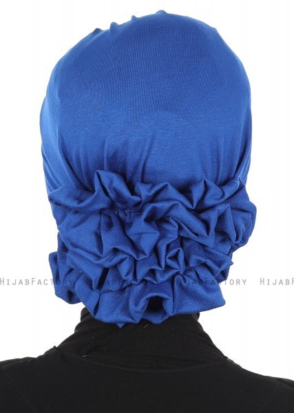 Monica - Blau Baumwolle Turban - Ayse Turban