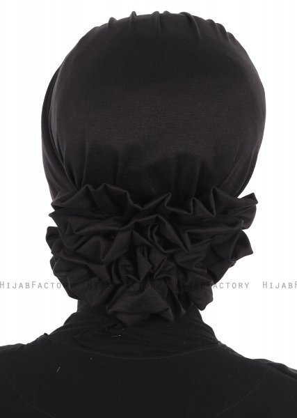Monica - Schwarz Baumwolle Turban - Ayse Turban