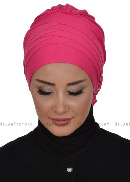 Monica - Fuchsie Baumwolle Turban - Ayse Turban
