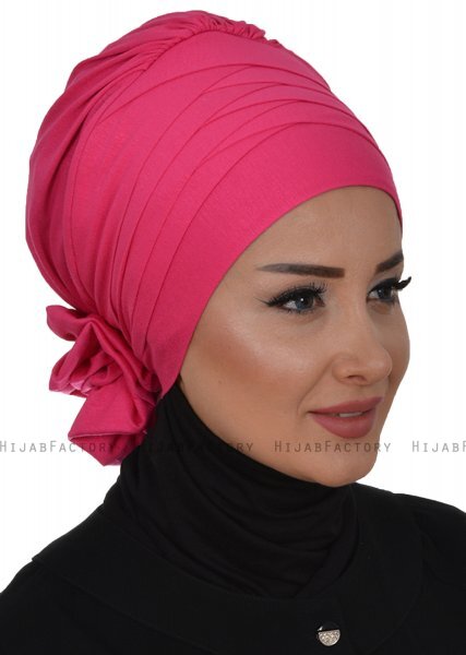 Monica - Fuchsie Baumwolle Turban - Ayse Turban