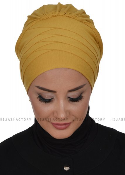 Monica - Senf Baumwolle Turban - Ayse Turban