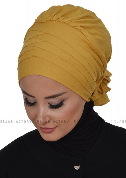 Monica - Senf Baumwolle Turban - Ayse Turban