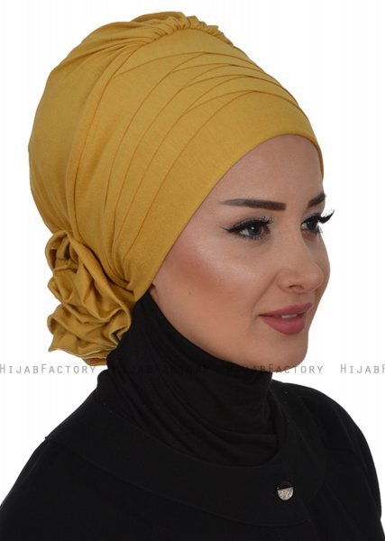 Monica - Senf Baumwolle Turban - Ayse Turban