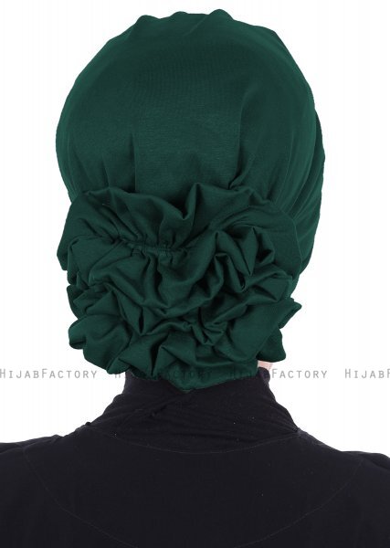 Monica - Dunkelgrün Baumwolle Turban - Ayse Turban