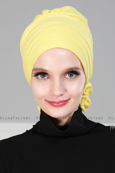Monica - Gelb Baumwolle Turban - Ayse Turban