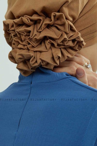 Monica - Hellbraun Baumwolle Turban