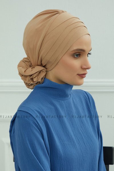 Monica - Sand Baumwolle Turban