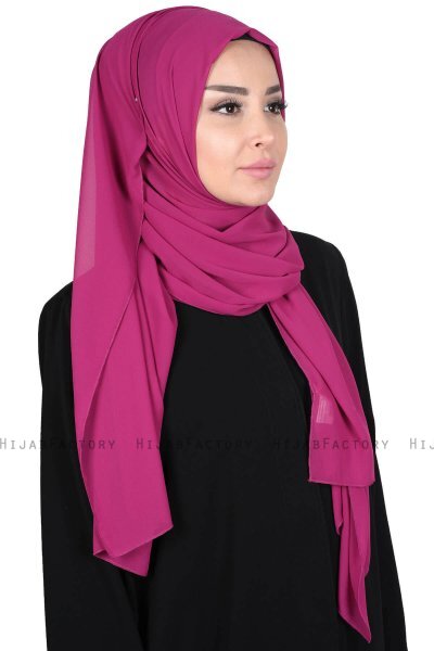 Joline - Fuchsie Premium Chiffon Hijab