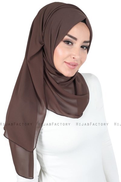 Joline - Braun Premium Chiffon Hijab