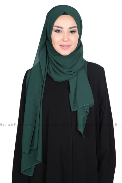 Joline - Dunkelgrün Premium Chiffon Hijab