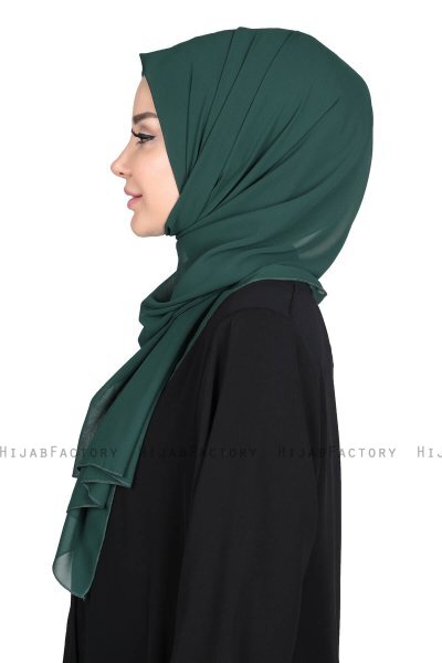 Joline - Dunkelgrün Premium Chiffon Hijab