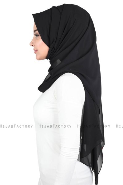 Joline - Schwarz Premium Chiffon Hijab
