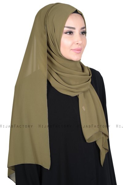 Joline - Khaki Premium Chiffon Hijab
