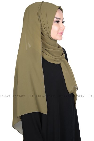 Joline - Khaki Premium Chiffon Hijab