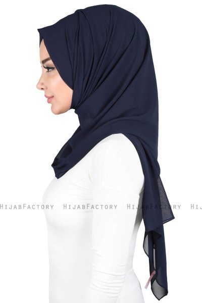 Joline - Navy Blau Premium Chiffon Hijab