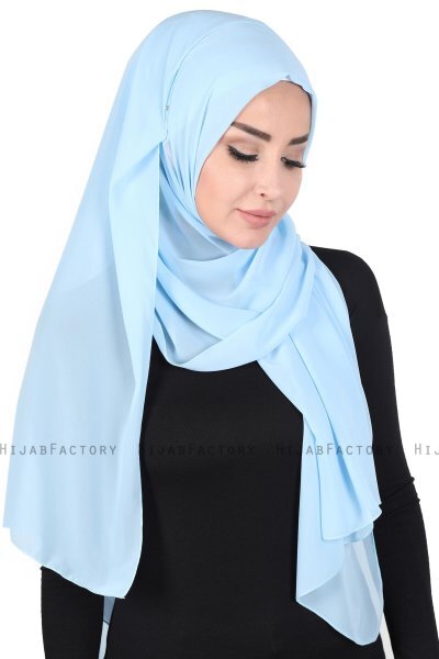 Joline - Hellblau Premium Chiffon Hijab