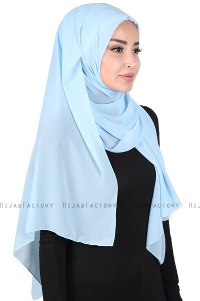 Joline - Hellblau Premium Chiffon Hijab