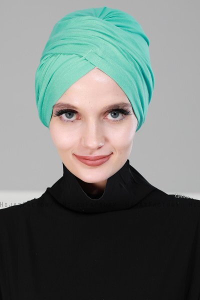 Fiona - Türkis Baumwolle Turban - Ayse Turban