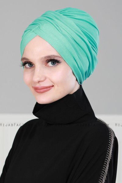 Fiona - Türkis Baumwolle Turban - Ayse Turban