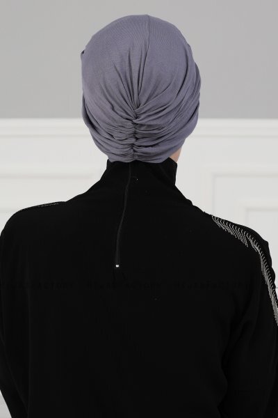 Fiona - Grau Baumwolle Turban - Ayse Turban