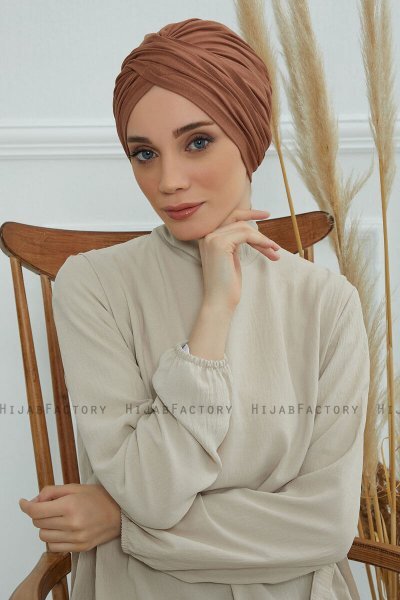 Fiona - Caramel Baumwolle Turban