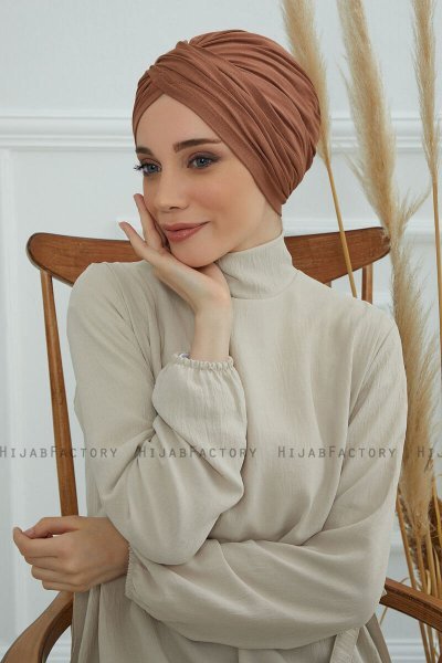 Fiona - Caramel Baumwolle Turban
