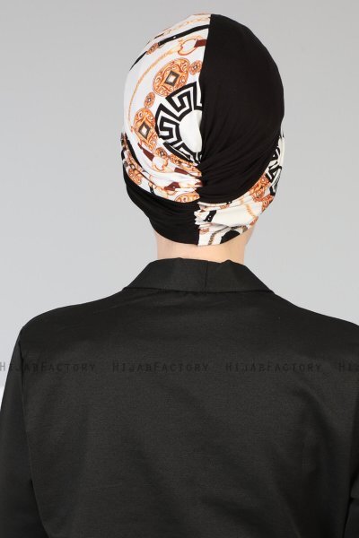 Fiona - Black Elegant Baumwolle Turban
