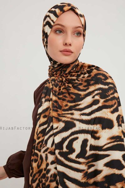 Ayten - Braun Gemustert Hijab