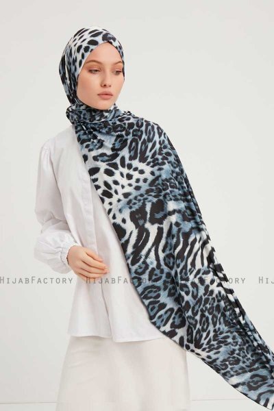 Ayten - Indigo Gemustert Hijab