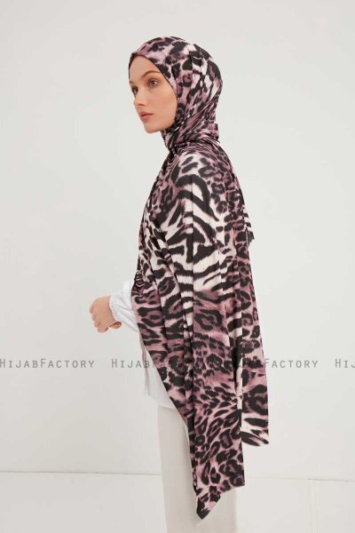 Ayten - Lila Gemustert Hijab