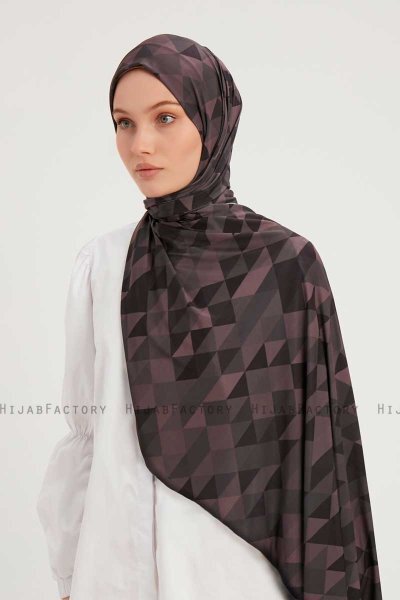 Banou - Lila Gemustert Hijab