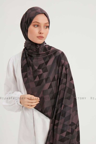Banou - Lila Gemustert Hijab
