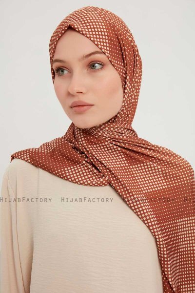 Nurgul - Braun Gemustert Hijab