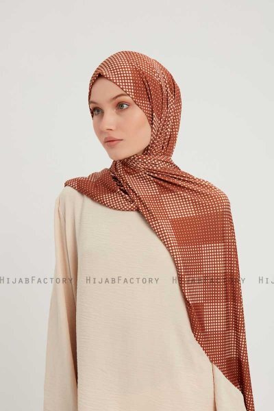 Nurgul - Braun Gemustert Hijab