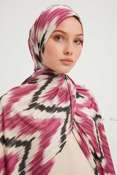 Tansu - Dunkelrosa Gemustert Hijab