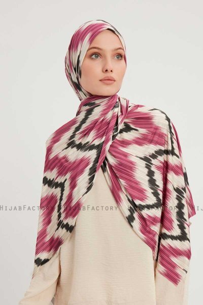 Tansu - Dunkelrosa Gemustert Hijab