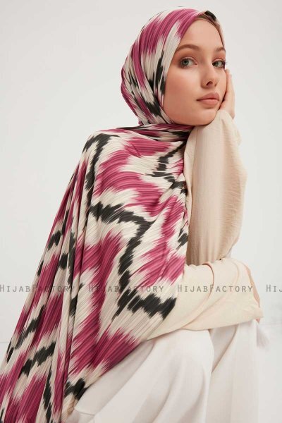 Tansu - Dunkelrosa Gemustert Hijab