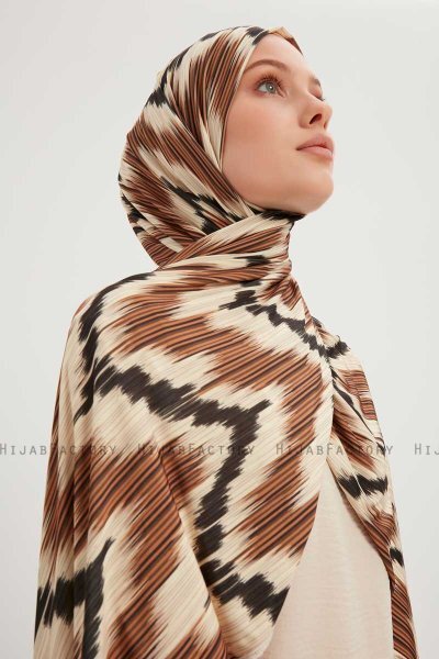 Tansu - Braun Gemustert Hijab