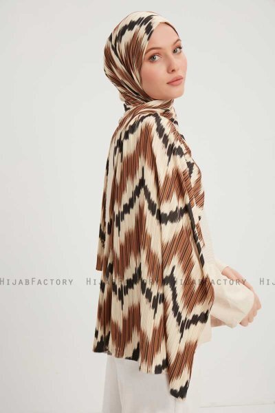 Tansu - Braun Gemustert Hijab