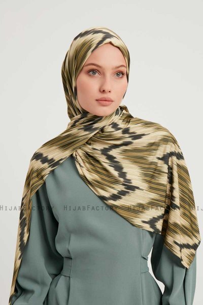 Tansu - Grün Gemustert Hijab