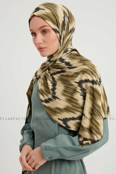 Tansu - Grün Gemustert Hijab
