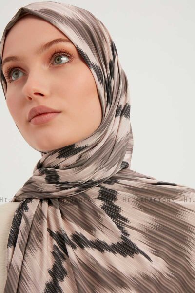 Tansu - Hellbraun Gemustert Hijab